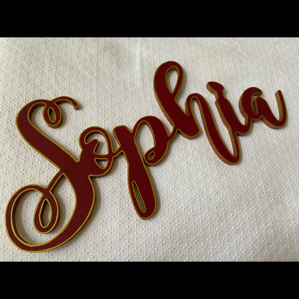 Wooden Name Letter